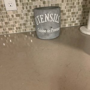 Cement style utensil holder!